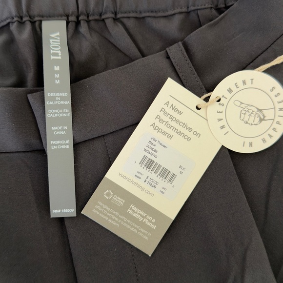Vuori black Pants size M new - Picture 5 of 6